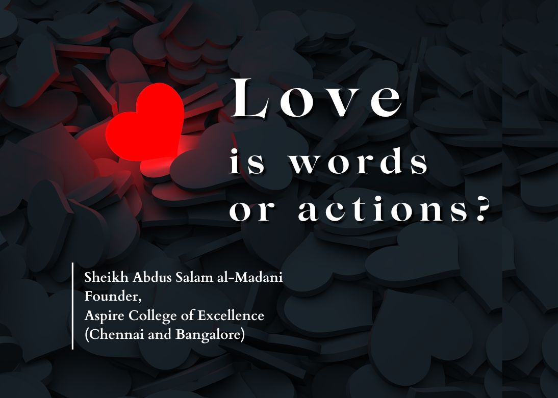 Love is words or actions?